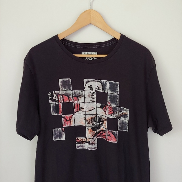 True Religion T Shirt Short Sleeve Size Large Black - Picture 3 of 10